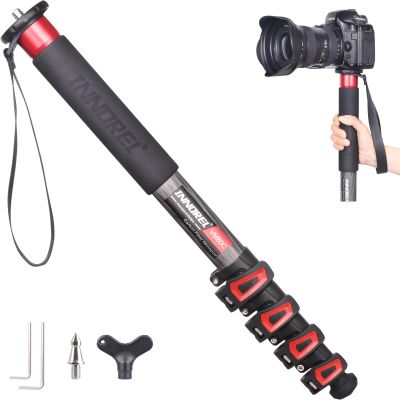 Camera Monopod INNOREL VM80C Carbon Fiber Portable Compact Lightweight Travel Monopod with Fast Flip Lock for Canon Nikon DSLR Camera Video Camcorder DV Photography Load 33lbs/15kg Height 66.9in/170cm
