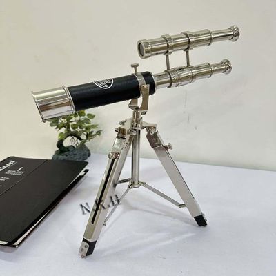 9" Brass Handheld Telescope - Pirate Navigation Functional Vintage Replica Brass Nautical Telescope - Spyglass for Kids & Collectible Decor
