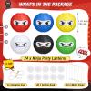 Glooglitter 6 Pcs Ninja Themed Paper Lanterns 12 Inch Ninja Birthday Party Hanging Paper Lanterns for Boys Girls Adults Birthday Party Baby Shower Decoration view 2