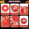 Glooglitter 6 Pcs Ninja Themed Paper Lanterns 12 Inch Ninja Birthday Party Hanging Paper Lanterns for Boys Girls Adults Birthday Party Baby Shower Decoration view 3