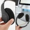 2 Pairs Fabric Headphone Ear Covers Washable Strechable Earpad Cover Protectors Black Headset Cloth Covers for Gym Training Aviation Racing Gaming Headphones, Fit 3.5" - 4.3" Ear Pads view 3