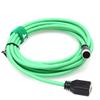 HangTon Ethernet Adapter Cable for SICK Keyence Datalogic Omron Vision Sensor System, M12 4 Pin D Code to RJ45 Jack Cat5e Network 5m, Green view 4