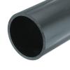 MECCANIXITY 4.5 Inch PVC Rigid Tube Round Pipe Tubing Hardware Tubing 100.8mm ID 114mm OD 20cm/8" Length Dark Grey High Impact for Water Pipe, Crafts