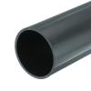 MECCANIXITY 3.5 Inch PVC Rigid Tube Round Pipe Tubing Hardware Tubing 81.2mm ID 89mm OD 20cm/8" Length Dark Grey High Impact for Water Pipe, Crafts