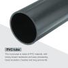 MECCANIXITY 3.5 Inch PVC Rigid Tube Round Pipe Tubing Hardware Tubing 81.2mm ID 89mm OD 20cm/8" Length Dark Grey High Impact for Water Pipe, Crafts view 4