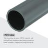 MECCANIXITY 2 3/8 Inch PVC Rigid Tube Round Pipe Tubing Hardware Tubing 51.8mm ID 60mm OD 20cm/8" Length Light Grey High Impact for Water Pipe, Crafts view 4