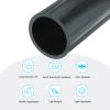 MECCANIXITY 3.5 Inch PVC Rigid Tube Round Pipe Tubing Hardware Tubing 76.6mm ID 90mm OD 20cm/8" Length Dark Grey High Impact for Water Pipe, Crafts view 3