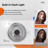 Andoer 1080P Digital Camera Digital Video Camera 50MP Photo Dual Lens 2.4 Inch Screen 8X Digital Zoom Built-in Flash Battery with 32GB TF Card Birthday Festival Gift for Kids Students Teenagers view 3