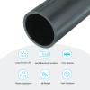 MECCANIXITY 3.5 Inch PVC Rigid Tube Round Pipe Tubing Hardware Tubing 78mm ID 89mm OD 20cm/8" Length Dark Grey High Impact for Water Pipe, Crafts view 3