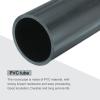 MECCANIXITY 3.5 Inch PVC Rigid Tube Round Pipe Tubing Hardware Tubing 78mm ID 89mm OD 20cm/8" Length Dark Grey High Impact for Water Pipe, Crafts view 4