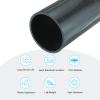 MECCANIXITY 4.3 Inch PVC Rigid Tube Round Pipe Tubing Hardware Tubing 99.4mm ID 110mm OD 20cm/8" Length Dark Grey High Impact for Water Pipe, Crafts view 3