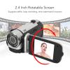 1080PDigital Camera, 16MP Camcorder with 2.4 Inch Rotatable Screen, 16X Zoom HD Video Recorder with Fill Light, Video Camera Built in Battery (Silver) view 4