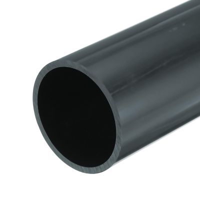 MECCANIXITY 3 Inch PVC Rigid Tube Round Pipe Tubing Hardware Tubing 67.8mm ID 76mm OD 20cm/8" Length Dark Grey High Impact for Water Pipe, Crafts