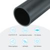 MECCANIXITY 3 Inch PVC Rigid Tube Round Pipe Tubing Hardware Tubing 67.8mm ID 76mm OD 20cm/8" Length Dark Grey High Impact for Water Pipe, Crafts view 3
