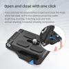 Andoer Foldable L-Shaped Quick Release Plate Camera L Bracket Aluminum Alloy Vertical Horizontal Switching with 1/4 Inch Screw Replacement for Canon Nikon Sony DSLR Camera view 4