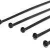 BUXIMN 150pcs Push Mount Zip Ties 12 inch, Self Locking Straps Cable Zip Tie with Stainless Steel Metal Tooth Locking Device Heavy Duty Nylon Zip Tie Clips (12", Black) view 3