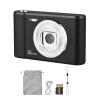 Andoer 1080P Digital Camera Digital Video Camera 50MP Photo Dual Lens 2.4 Inch Screen 8X Digital Zoom Built-in Flash Battery with 32GB TF Card Birthday Festival Gift for Kids Students Teenagers view 2