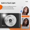 Andoer 1080P Digital Camera Digital Video Camera 50MP Photo Dual Lens 2.4 Inch Screen 8X Digital Zoom Built-in Flash Battery with 32GB TF Card Birthday Festival Gift for Kids Students Teenagers view 4
