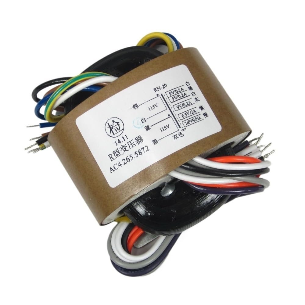 1pc 30VA 30W 9V*3 + 6.3V + 240V R-Core Transformer for Tube preamp/DAC/amp