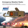 Walkie Talkies for Adults Rechargeable, FM/NOAA Emergency Radios with Weather Alerts, LED Flashlight & SOS Alarm, Solar Powered Hand Crank 2 Way Radios Walkie Talkie Hand Crank Long Range view 2