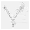 CUFTOBJM Aluminum Alloy Desktop 10"-27" Dual Monitor Stand Full Motion Computer mounting arm Bearing 1.5-5kg per Head DLB502-D view 2
