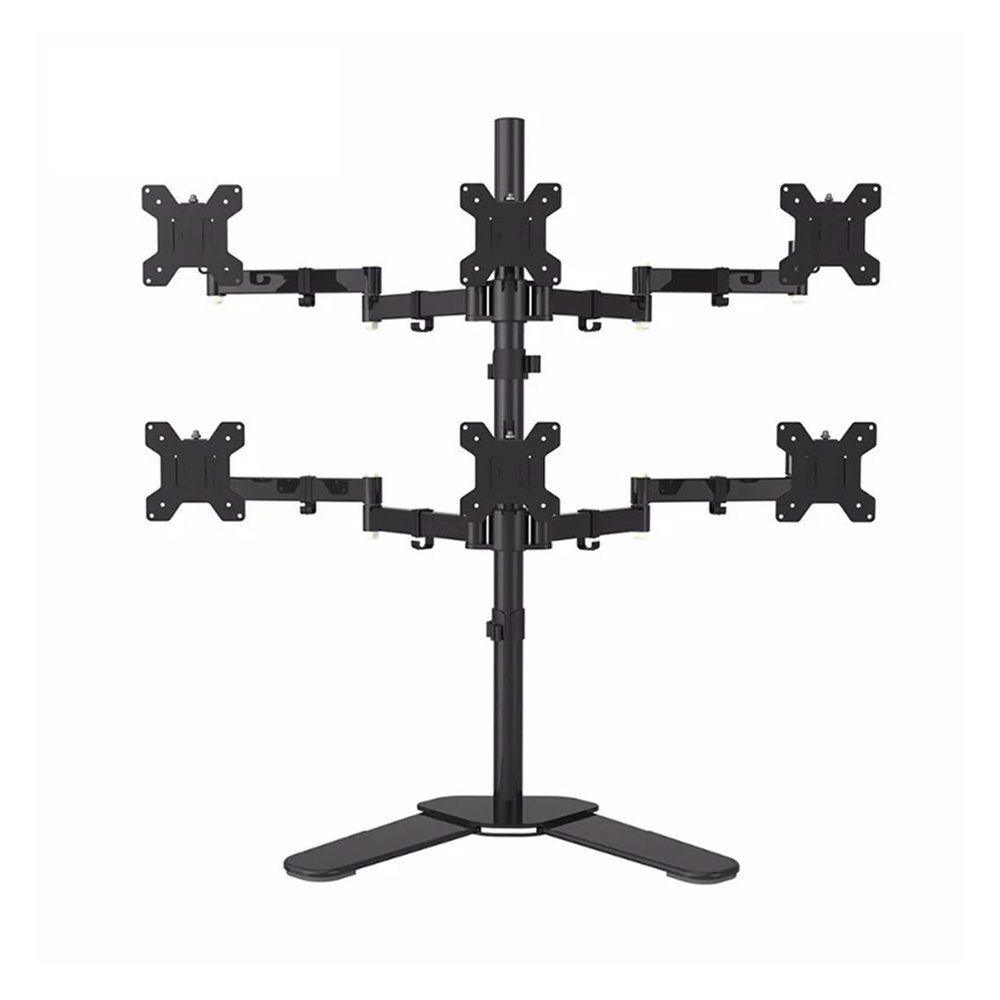JFUDJKLI Six Arm LCD LED Monitor Mounting Bracket Desktop Stand Fully Motion Monitor Stand Holds 9kg per Head