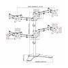 JFUDJKLI Six Arm LCD LED Monitor Mounting Bracket Desktop Stand Fully Motion Monitor Stand Holds 9kg per Head view 2