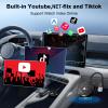 Anytrox Wireless Carplay Adapter Built in YouTube Net-Flix,Carplay Wireless for Wired Car Play to Wire-Less Support YouTube Net-Flix Tiktok Video Play,Easy Plug and Play_Golden view 2