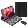 QYiiD Keyboard Case with Mouse for Lenovo Tab P12 Pro (2nd Gen) 12.7" 2024, Cute Round Key Detachable Wireless Keyboard & & PU Folio Stand Cover Case for 12.7 inch Lenovo Tab P12 2023, Black view 1