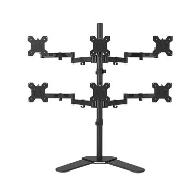 CUFTOBJM Desktop Stand Fully Motion 360 Degree 6 Screen Monitor Stand 10"-24" LCD LED Monitor Mounting Arm Each Head Bears 9kg(Desktop Stand)