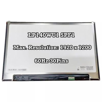 100% sRGB LP140WU1 SPF1 14.0" Laptop LCD Screen Panel Matrix 1920x1200 New Replacement Slim PCBA Bent