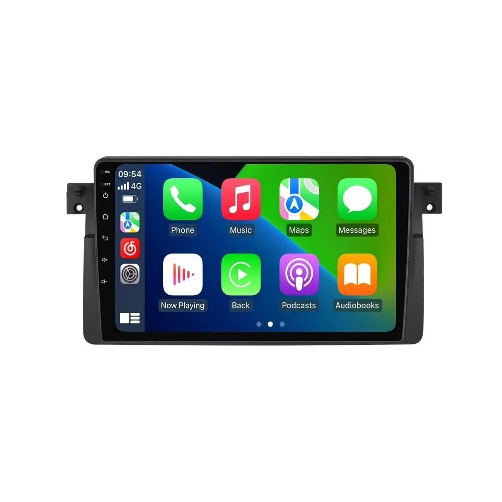 Radio for BMW 3 Series E46 M3 1998-2006 Stereo Upgrade Dash Kit Car GPS Navigation,2+32GB 9" IPS Touch Screen Head Unit with Car-Play & Android Auto/SWC/Rear View