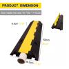 Cable Protector Ramp 1 Channel Rubber Cable Protection Ramp, Garden Hose Protector for Driveway 18000lb Axle Capacity Cord Cable Protector view 2