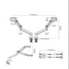 AVXANKTG Aluminum Alloy 22"-32" Dual LCD LED Monitor Mounting Gas Spring Arm G32 Full Motion Monitor Stand Support Load 3-15kg Each view 2