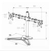 AVXANKTG Desktop 10"-30" Dual Monitor Stand Mounting Arm Full Motion LED LCD Computer Monitor Stand Max Load 10kg per Head D2D view 2