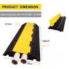CYHTYM Cable Protector Ramp 2-Channel Cable Ramp with Flipped Top Cover, Used for Gardens, Garages, and Concealed Slope Protection Covers with Hoses(39.37x13.77x2.55) view 2