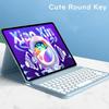QYiiD Keyboard Case with Mouse for Lenovo Tab P11 2nd Gen11.5 (TB350FU / TB350XU) 2023, Cute Round Key Detachable Wireless Keyboard & & PU Folio Stand Cover Case for Lenovo Tab P11 2nd Gen, Purple view 3