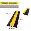 Cable Protector Ramp 2-Channel Cable Ramp with Flipped Top Cover, Used for Gardens, Garages, and Concealed Slope Protection Covers with Hoses(39.37x9.84x1.96) view 2