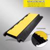 Cable Protector Ramp Rubber 3-Channel Cable Ramp, Heavy Load 11000lb Shaft Capacity, Speed Bumps, Hoses, Wires, Ramp Protectors view 3