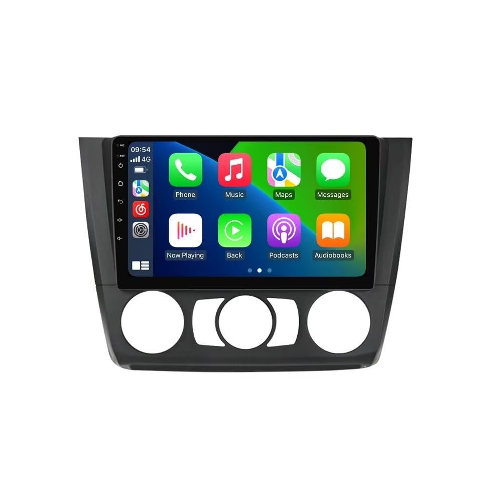 8Core 8+256GB Radio for BMW 1 Series 120i E81 E82 E87 E88 2008-2012 Stereo Dash Kit Car GPS Navigation,9" Multimedia Player IPS Touch Screen Head Unit with Car-Play & Android Manual/SWC/DSP/Rear View