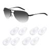 Acefrog 4 Pairs Upgraded Teardrop Air Bag Cushion Silicone Nose Pads for Oakley Tincup OX3184 OX5099 OX5094, Wingfold, Conductor Eyeglass Sunglass, Screw-in Nose Piece Replacement, Anti-Slip, Clear view 1