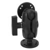 Double Ball Mount, Truck Holder Mount Heavy Duty Double Socket Arm with 1.5 Inches C Size Ball Adapters with 2 Round Plates view 4
