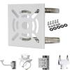 Universal Wall Bracket with 2 Rings for Universal Vertical Pole mounting of Surveillance Cameras; Sturdy Metal Bracket with Rings for mounting CCTV Cameras/Pendant Lights/Solar modules view 1