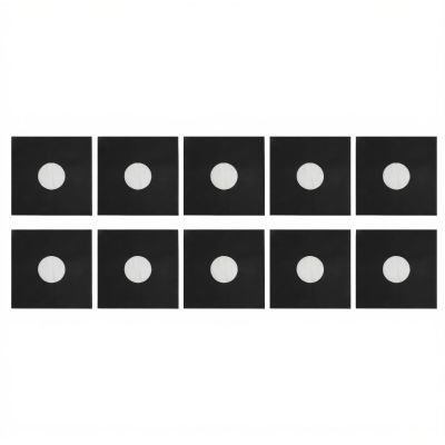 20 Pcs Record Kraft Paper Jackets for Standard 12 Inch Records, Thick & Robust 350gsm Cardboard Kraft, Allow Printed Labels, Anti Static, Convenient Access (Black)