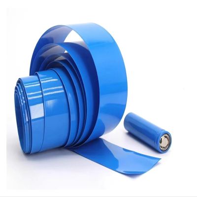 1 Meter PVC Heat Shrink Tube Pack 70mm ~ 530mm Width Insulated Film Wrap Lithium Case Cable Sleeve Blue(120mm)