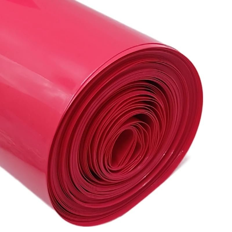 1/5/10/20M PVC Heat Shrink Tube Pack 8mm ~ 200mm Insulated Film Wrap Lithium Case Protection Cable Sleeve Red(Flatten Width 40MM_5 Meter)
