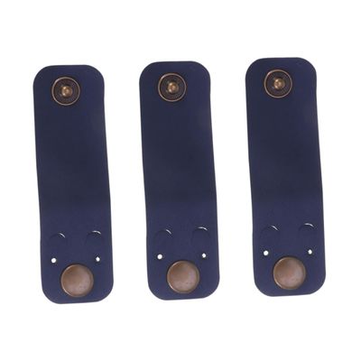 DOITOOL 3pcs Cable Winder Organizer Holder Leather Cable Tie Cord Management for Desk Wire Sleeves