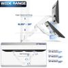 VIVO Dual Monitor Stand, Fully Adjustable Arms for 17 to 32 inch Screens, Mechanical Articulating Desk Mount, Gaming and Office Setups, VESA 75x75, 100x100, Max 19.8 lbs, Classic, White, STAND-V002OW view 4