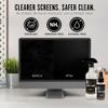 Delete Screen Cleaner Spray Kit, 2 Pack, 16oz and 2oz Bottle and 12"x12" Microfiber Cleaning Cloth, Streak-Free, Safe and Gentle Formula, Multi-Purpose for TVs, Computers, Monitors, Smart Phones view 2