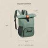 Jeep JS016D Rolltop Laptop Travel Backpack, Green view 2